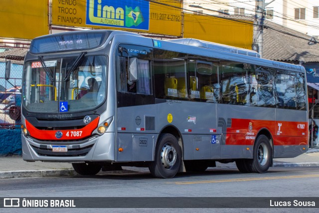 Pêssego Transportes 4 7087 na cidade de São Paulo, São Paulo, Brasil, por Lucas Sousa. ID da foto: 11298885.