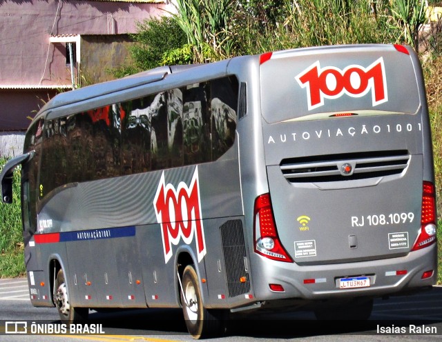 Auto Viação 1001 RJ 108.1099 na cidade de Santos Dumont, Minas Gerais, Brasil, por Isaias Ralen. ID da foto: 11299093.