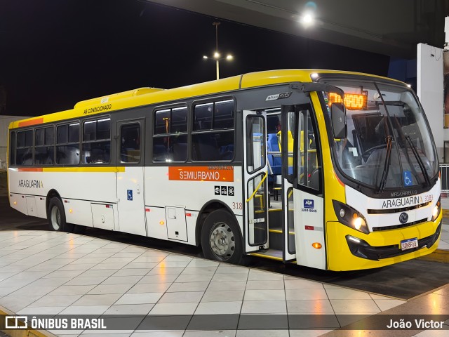 Viação Araguarina 3189 na cidade de Goiânia, Goiás, Brasil, por João Victor. Número da foto: #11300415.