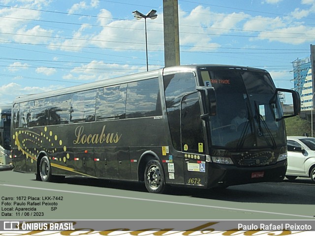 Locabus Locação e Transportes 1672 na cidade de Aparecida, São Paulo, Brasil, por Paulo Rafael Peixoto. Número da foto: #11300655.