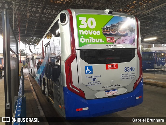 Next Mobilidade - ABC Sistema de Transporte 8340 na cidade de Santo André, São Paulo, Brasil, por Gabriel Brunhara. Número da foto: #11301582.