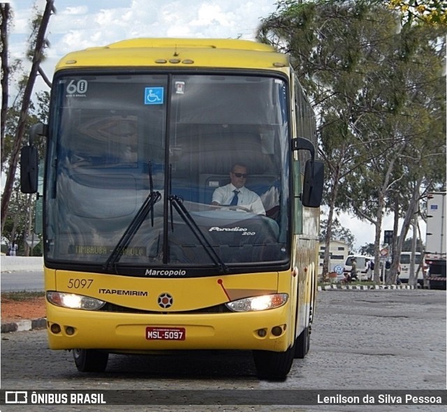 Viação Itapemirim 5097 na cidade de Caruaru, Pernambuco, Brasil, por Lenilson da Silva Pessoa. Número da foto: #11302201.