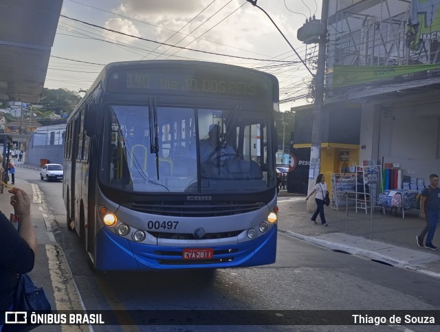 Viação Cidade de Caieiras 00497 na cidade de Franco da Rocha, São Paulo, Brasil, por Thiago de Souza. Número da foto: #11300835.