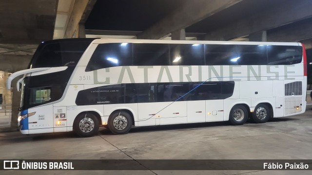 Auto Viação Catarinense 3511 na cidade de Curitiba, Paraná, Brasil, por Fábio Paixão. Número da foto: #11301342.