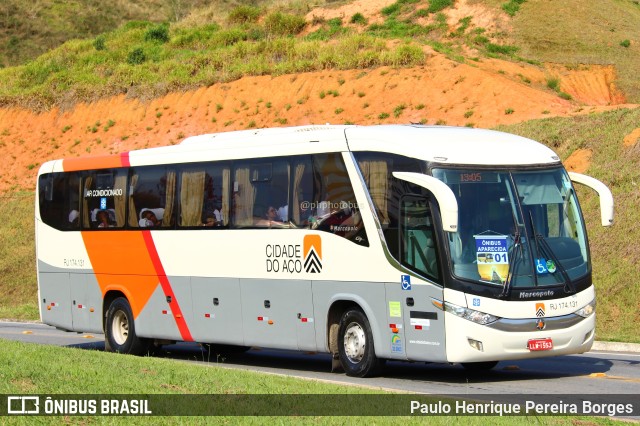 Viação Cidade do Aço RJ 174.131 na cidade de Aparecida, São Paulo, Brasil, por Paulo Henrique Pereira Borges. Número da foto: #11302845.