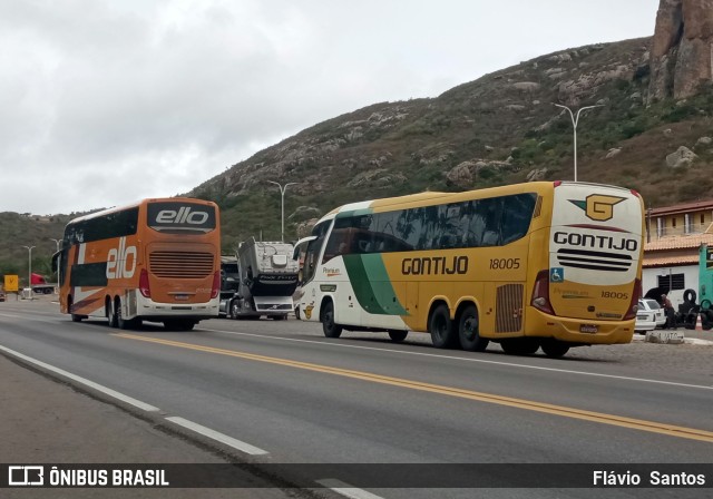 Empresa Gontijo de Transportes 18005 na cidade de Milagres, Bahia, Brasil, por Flávio  Santos. ID da foto: 11301634.