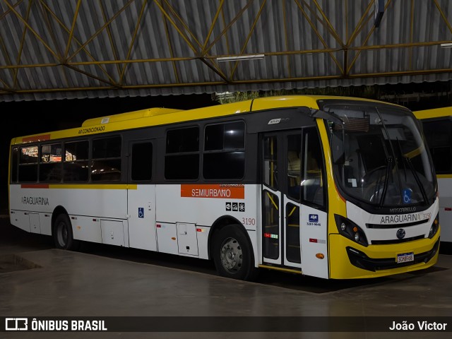 Viação Araguarina 3190 na cidade de Anápolis, Goiás, Brasil, por João Victor. ID da foto: 11300406.