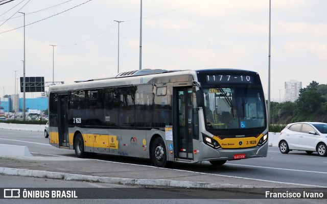 Viação Metrópole Paulista - Zona Leste 3 1628 na cidade de São Paulo, São Paulo, Brasil, por Francisco Ivano. Número da foto: #11306925.