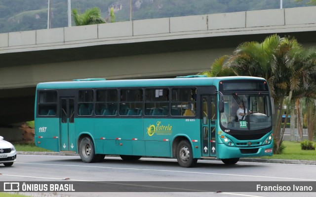 Transporte Coletivo Estrela 1187 na cidade de Florianópolis, Santa Catarina, Brasil, por Francisco Ivano. Número da foto: #11306406.