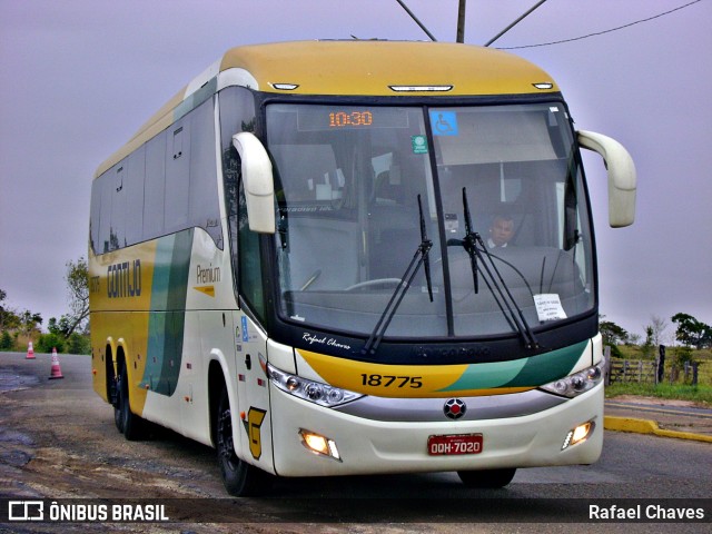 Empresa Gontijo de Transportes 18775 na cidade de Itapetinga, Bahia, Brasil, por Rafael Chaves. ID da foto: 11305452.