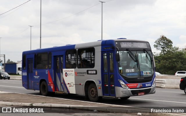 Empresa de Ônibus Vila Galvão 30.653 na cidade de São Paulo, São Paulo, Brasil, por Francisco Ivano. Número da foto: #11307002.