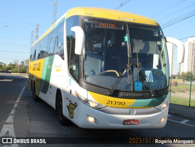 Empresa Gontijo de Transportes 21390 na cidade de São José dos Campos, São Paulo, Brasil, por Rogerio Marques. ID da foto: 11306071.