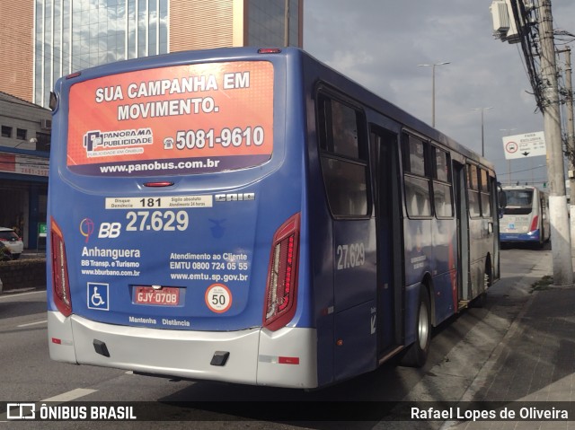 BB Transportes e Turismo 27.629 na cidade de Osasco, São Paulo, Brasil, por Rafael Lopes de Oliveira. Número da foto: #11304037.