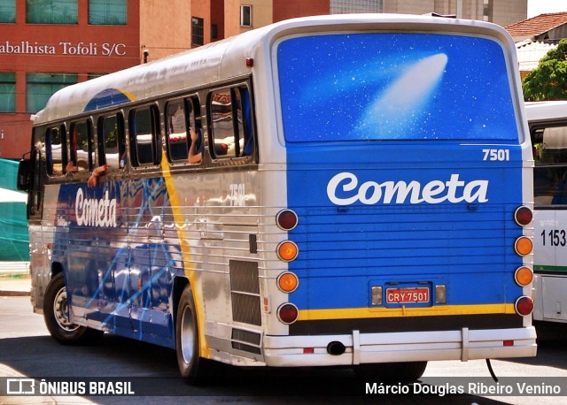 Viação Cometa 7501 na cidade de São Paulo, São Paulo, Brasil, por Márcio Douglas Ribeiro Venino. ID da foto: 11306842.