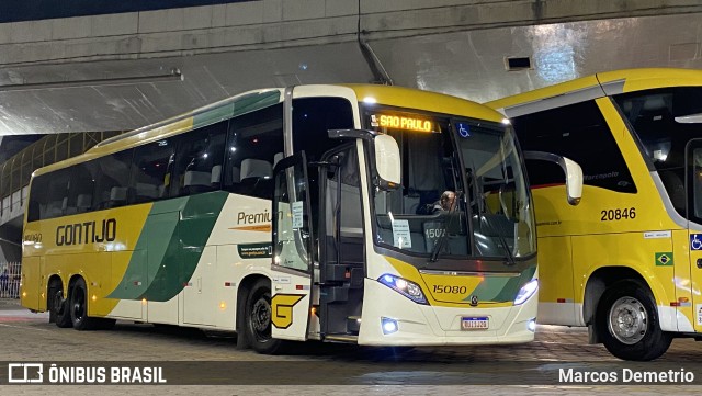 Empresa Gontijo de Transportes 15080 na cidade de Belo Horizonte, Minas Gerais, Brasil, por Marcos Demetrio. ID da foto: 11304322.