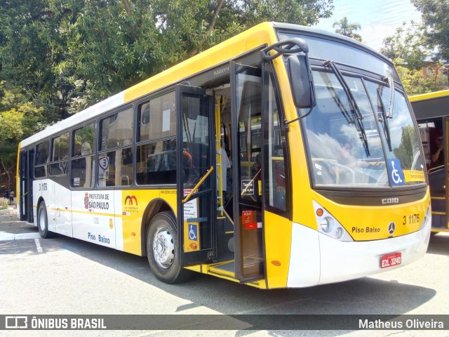 Viação Metrópole Paulista - Zona Leste 3 1176 na cidade de São Paulo, São Paulo, Brasil, por Matheus Oliveira. ID da foto: 11304156.