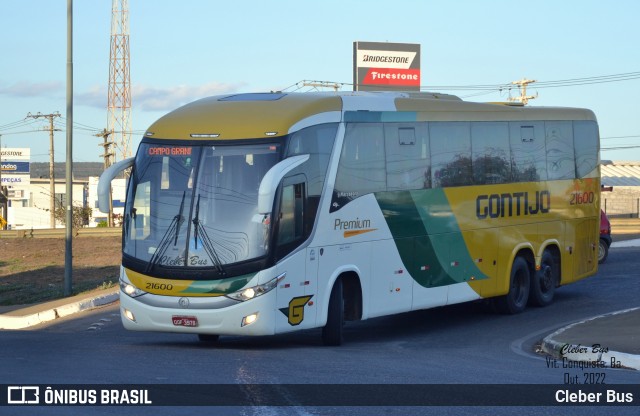 Empresa Gontijo de Transportes 21600 na cidade de Vitória da Conquista, Bahia, Brasil, por Cleber Bus. ID da foto: 11309180.