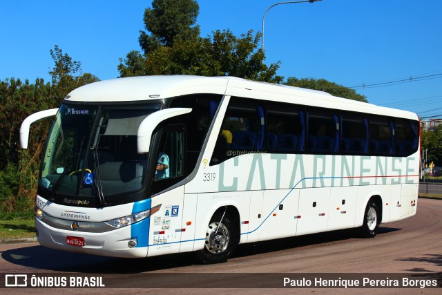 Auto Viação Catarinense 3319 na cidade de Curitiba, Paraná, Brasil, por Paulo Henrique Pereira Borges. ID da foto: 11308158.