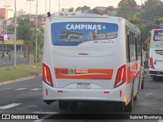 Transportes Coletivos Grande Bauru 2140 na cidade de Bauru, São Paulo, Brasil, por Gabriel Brunhara. Número da foto: #11308812.