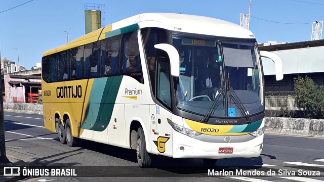 Empresa Gontijo de Transportes 18020 na cidade de Belo Horizonte, Minas Gerais, Brasil, por Marlon Mendes da Silva Souza. ID da foto: 11308329.