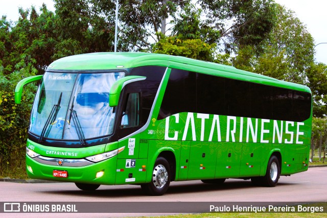 Auto Viação Catarinense 3401 na cidade de Curitiba, Paraná, Brasil, por Paulo Henrique Pereira Borges. ID da foto: 11308162.