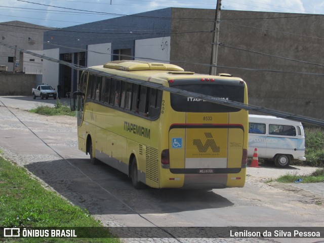 Viação Itapemirim 8533 na cidade de Caruaru, Pernambuco, Brasil, por Lenilson da Silva Pessoa. ID da foto: 11308674.