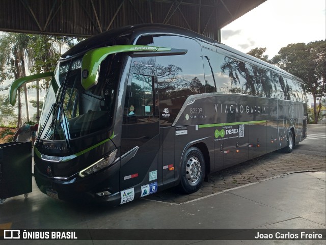 Viação Garcia 82309 na cidade de Bauru, São Paulo, Brasil, por Joao Carlos Freire. ID da foto: 11308975.