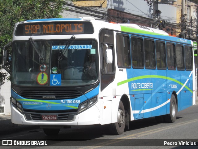 Viação Ponte Coberta RJ 190.085 na cidade de Nova Iguaçu, Rio de Janeiro, Brasil, por Pedro Vinicius. Número da foto: #11310051.