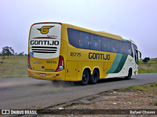 Empresa Gontijo de Transportes 18775 na cidade de Itapetinga, Bahia, Brasil, por Rafael Chaves. ID da foto: 11309367.