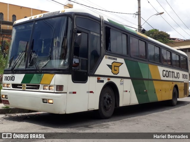 Empresa Gontijo de Transportes 11010 na cidade de Belo Horizonte, Minas Gerais, Brasil, por Hariel Bernades. ID da foto: 11309402.