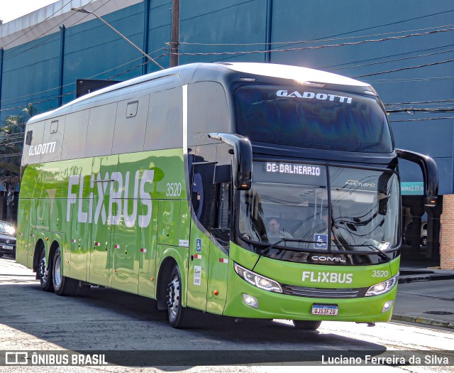 FlixBus Transporte e Tecnologia do Brasil 3520 na cidade de São Paulo, São Paulo, Brasil, por Luciano Ferreira da Silva. Número da foto: #11311358.