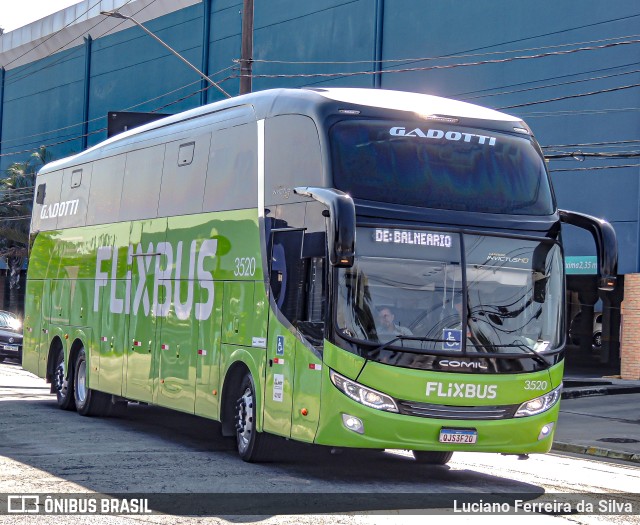 FlixBus Transporte e Tecnologia do Brasil 3520 na cidade de São Paulo, São Paulo, Brasil, por Luciano Ferreira da Silva. ID da foto: 11311358.