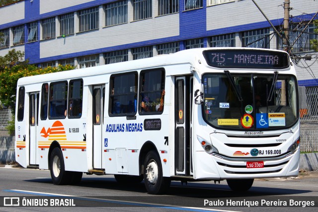 Viação Agulhas Negras RJ 169.008 na cidade de Volta Redonda, Rio de Janeiro, Brasil, por Paulo Henrique Pereira Borges. Número da foto: #11311248.