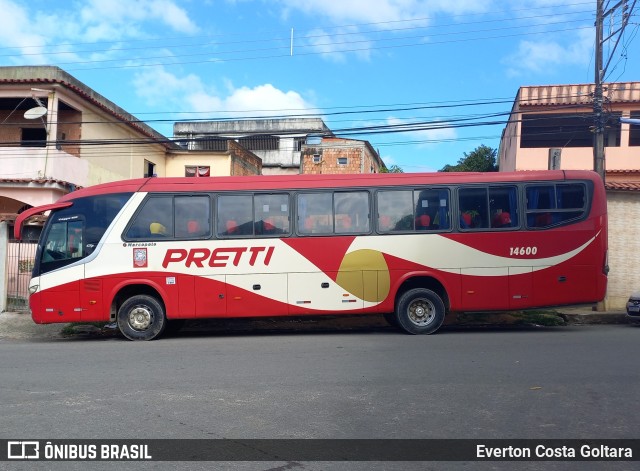 Viação Pretti 14600 na cidade de Cariacica, Espírito Santo, Brasil, por Everton Costa Goltara. ID da foto: 11309860.