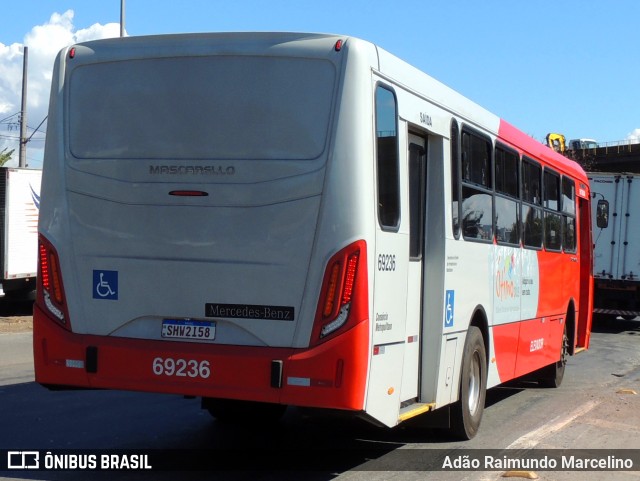 Viação Santa Edwiges 69236 na cidade de Belo Horizonte, Minas Gerais, Brasil, por Adão Raimundo Marcelino. ID da foto: 11311817.