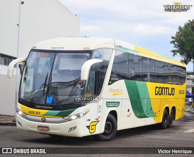 Empresa Gontijo de Transportes 18530 na cidade de Rio de Janeiro, Rio de Janeiro, Brasil, por Victor Henrique. ID da foto: 11311341.