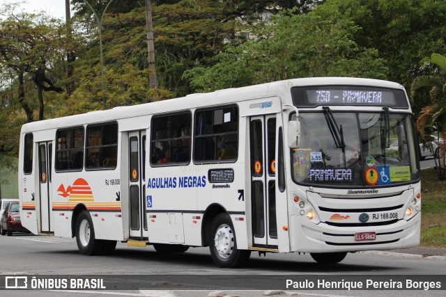 Viação Agulhas Negras RJ 169.008 na cidade de Volta Redonda, Rio de Janeiro, Brasil, por Paulo Henrique Pereira Borges. ID da foto: 11311234.