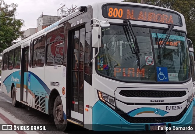 Auto Viação Vera Cruz - Belford Roxo RJ 112.079 na cidade de Rio de Janeiro, Rio de Janeiro, Brasil, por Felipe Bernardo. Número da foto: #11310100.