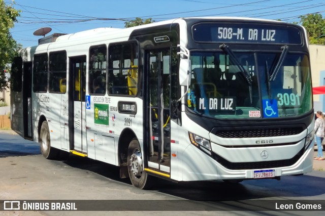 Expresso Caribus Transportes 3091 na cidade de Cuiabá, Mato Grosso, Brasil, por Leon Gomes. ID da foto: 11313844.