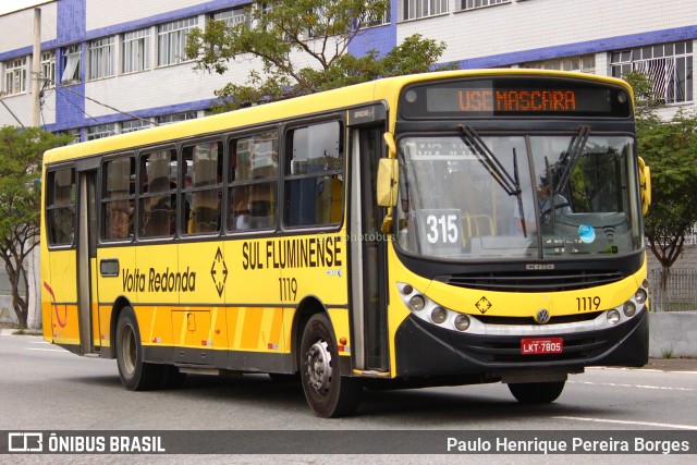 Viação Sul Fluminense 1119 na cidade de Volta Redonda, Rio de Janeiro, Brasil, por Paulo Henrique Pereira Borges. Número da foto: #11314316.