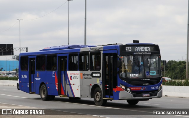 Empresa de Ônibus Vila Galvão 30.705 na cidade de São Paulo, São Paulo, Brasil, por Francisco Ivano. Número da foto: #11314991.
