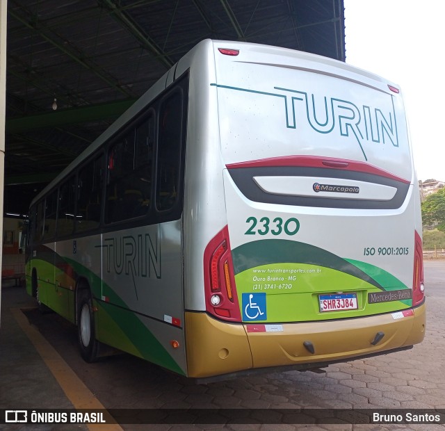 Turin Transportes 2330 na cidade de Ouro Branco, Minas Gerais, Brasil, por Bruno Santos. Número da foto: #11312182.