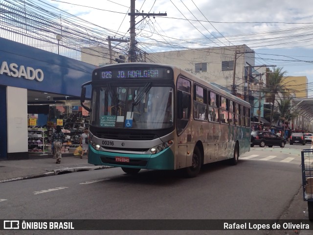 Auto Viação Urubupungá 00316 na cidade de Osasco, São Paulo, Brasil, por Rafael Lopes de Oliveira. Número da foto: #11314298.