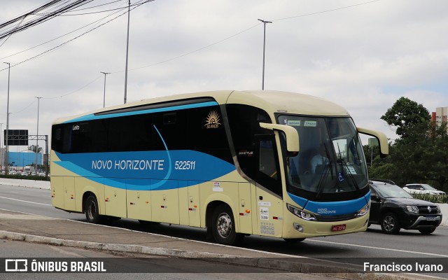 Viação Novo Horizonte 522511 na cidade de São Paulo, São Paulo, Brasil, por Francisco Ivano. ID da foto: 11314967.