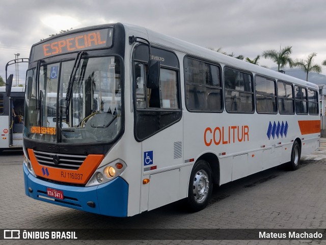 Colitur Transportes Rodoviários RJ 116.037 na cidade de Paraty, Rio de Janeiro, Brasil, por Mateus Machado. Número da foto: #11314006.