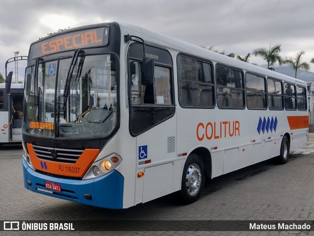 Colitur Transportes Rodoviários RJ 116.037 na cidade de Paraty, Rio de Janeiro, Brasil, por Mateus Machado. ID da foto: 11314006.