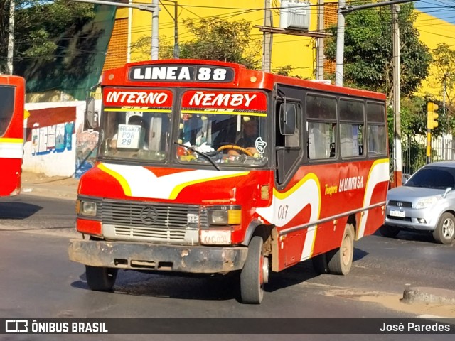 Transportes La Lomita 017 na cidade de Ñemby, Central, Paraguai, por José Paredes. ID da foto: 11312998.