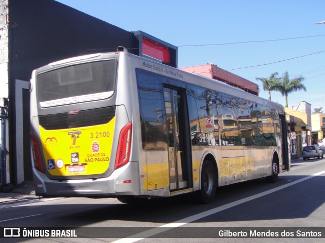 Viação Metrópole Paulista - Zona Leste 3 2100 na cidade de São Paulo, São Paulo, Brasil, por Gilberto Mendes dos Santos. ID da foto: 11312141.