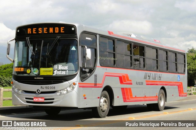 Viação Resendense RJ 192.008 na cidade de Resende, Rio de Janeiro, Brasil, por Paulo Henrique Pereira Borges. Número da foto: #11314332.