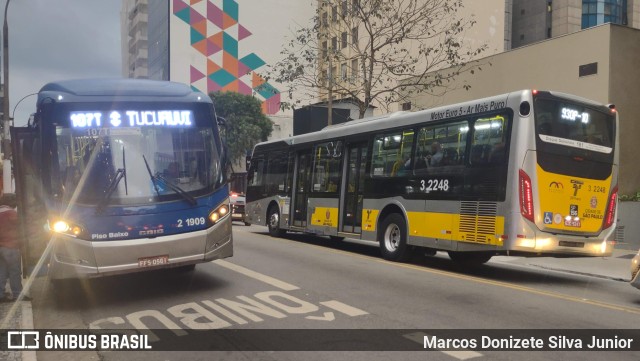 Viação Metrópole Paulista - Zona Leste 3 2248 na cidade de São Paulo, São Paulo, Brasil, por Marcos Donizete Silva Junior. Número da foto: #11315453.